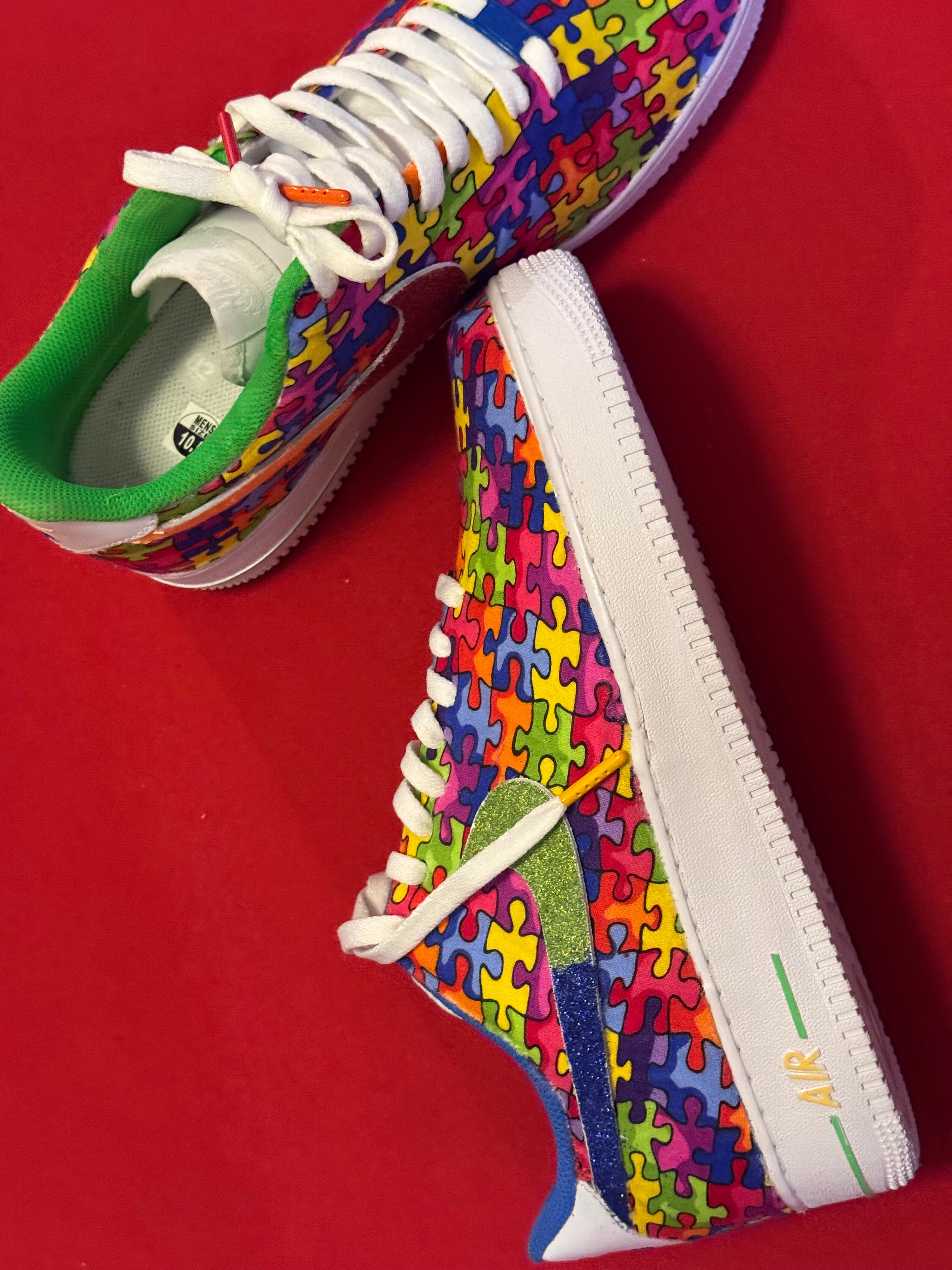 Autism Awareness Glitter Custom AF1