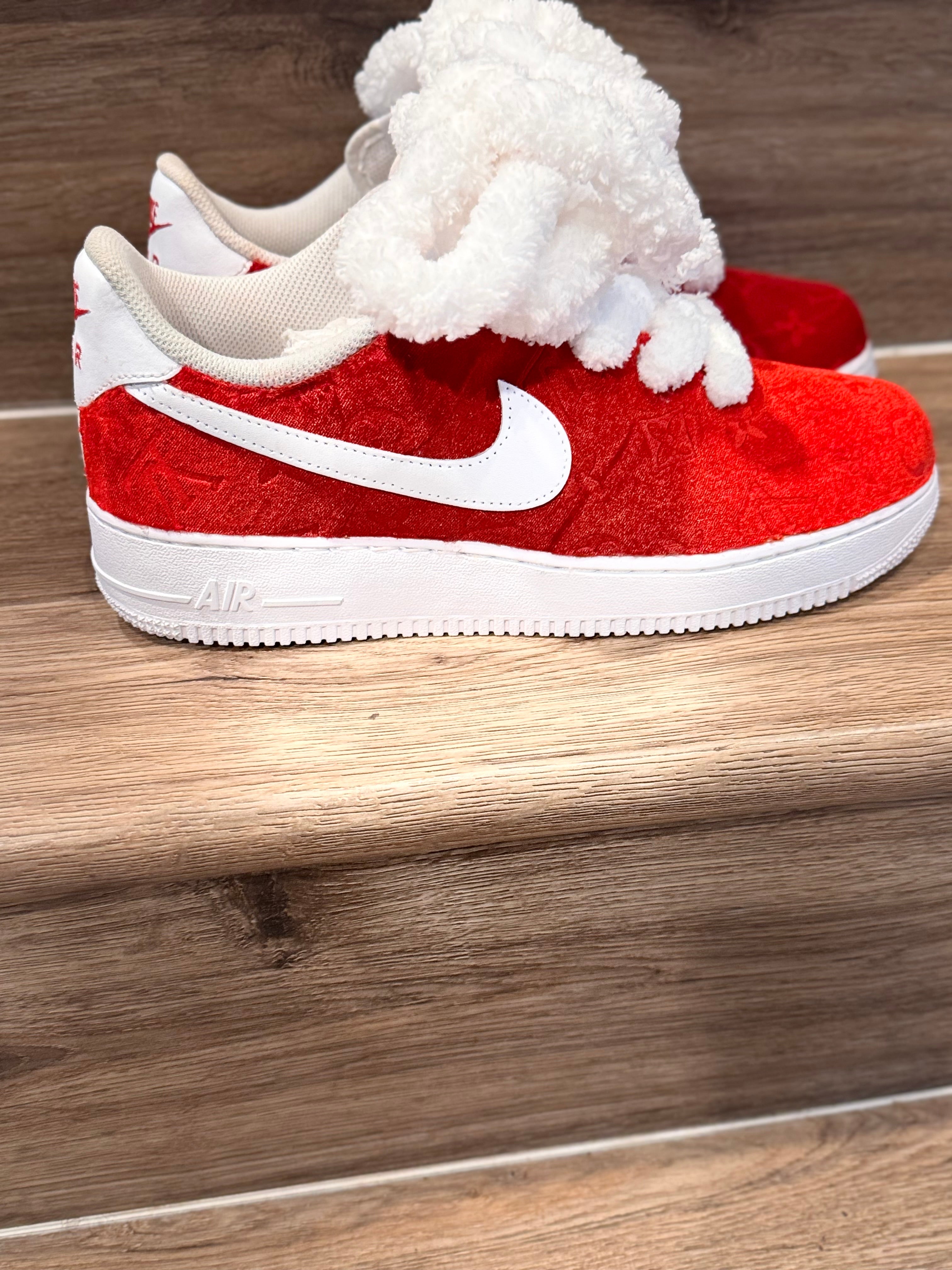 Red Bottom Lv velvet AF1