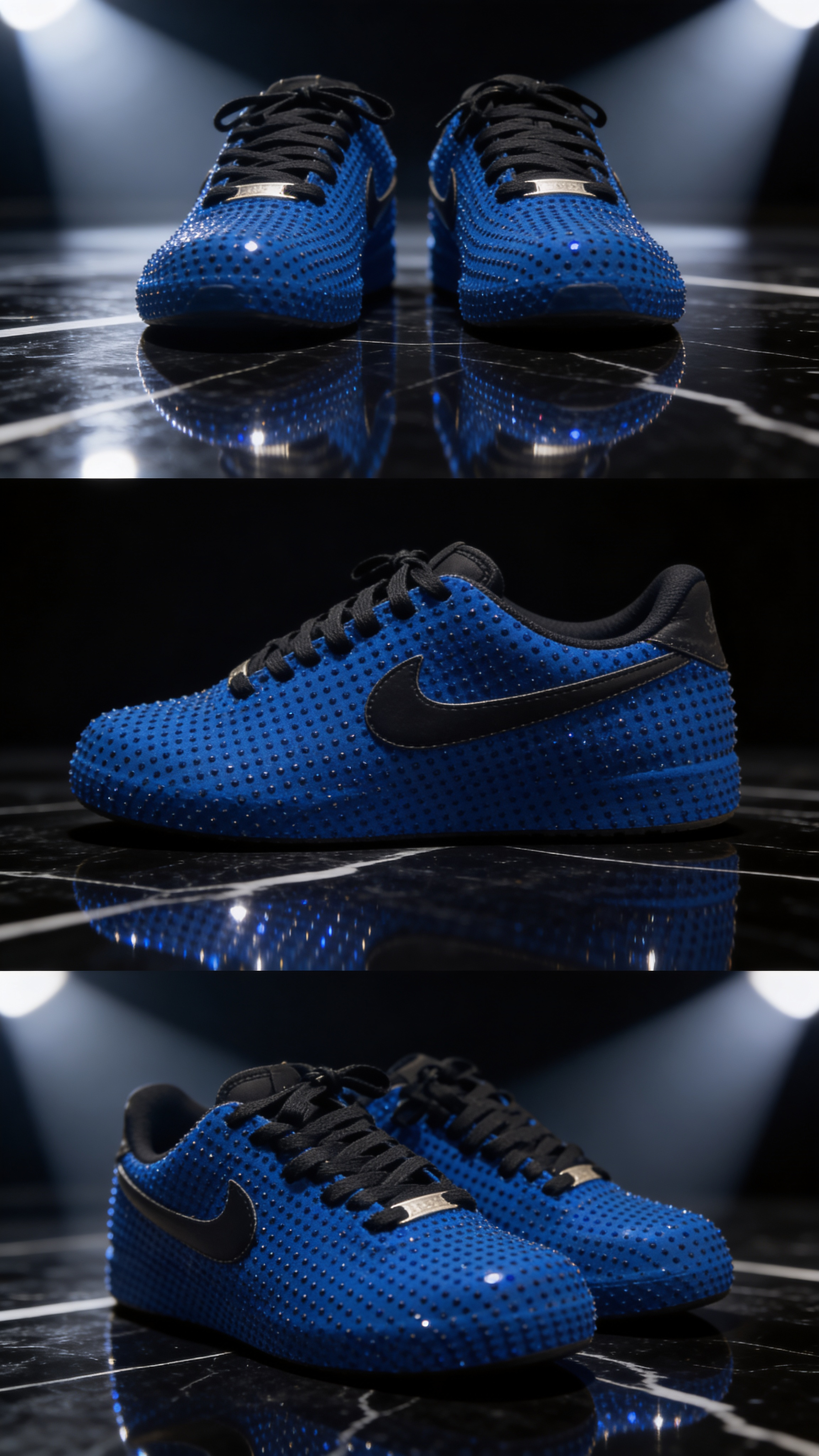 Royal Blue Custom Rhineston AF1