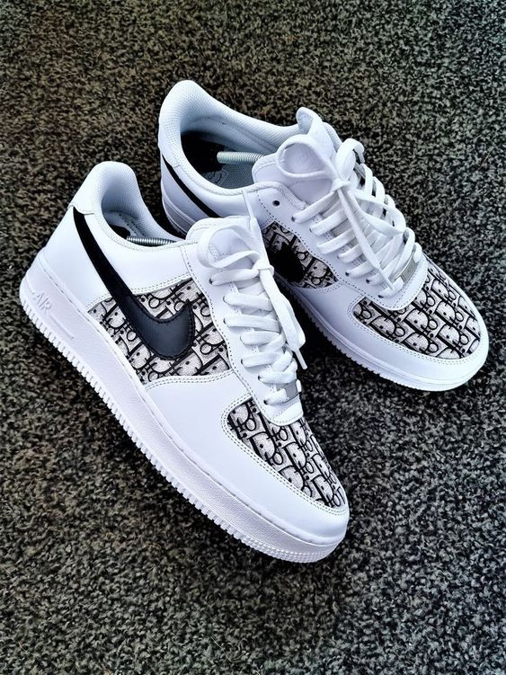 White and Gray Dior AF1 - MQ Customs