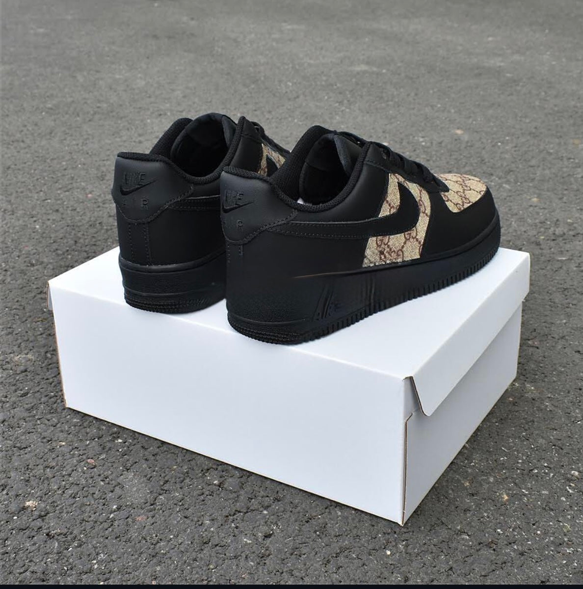 Custom black monogram af1