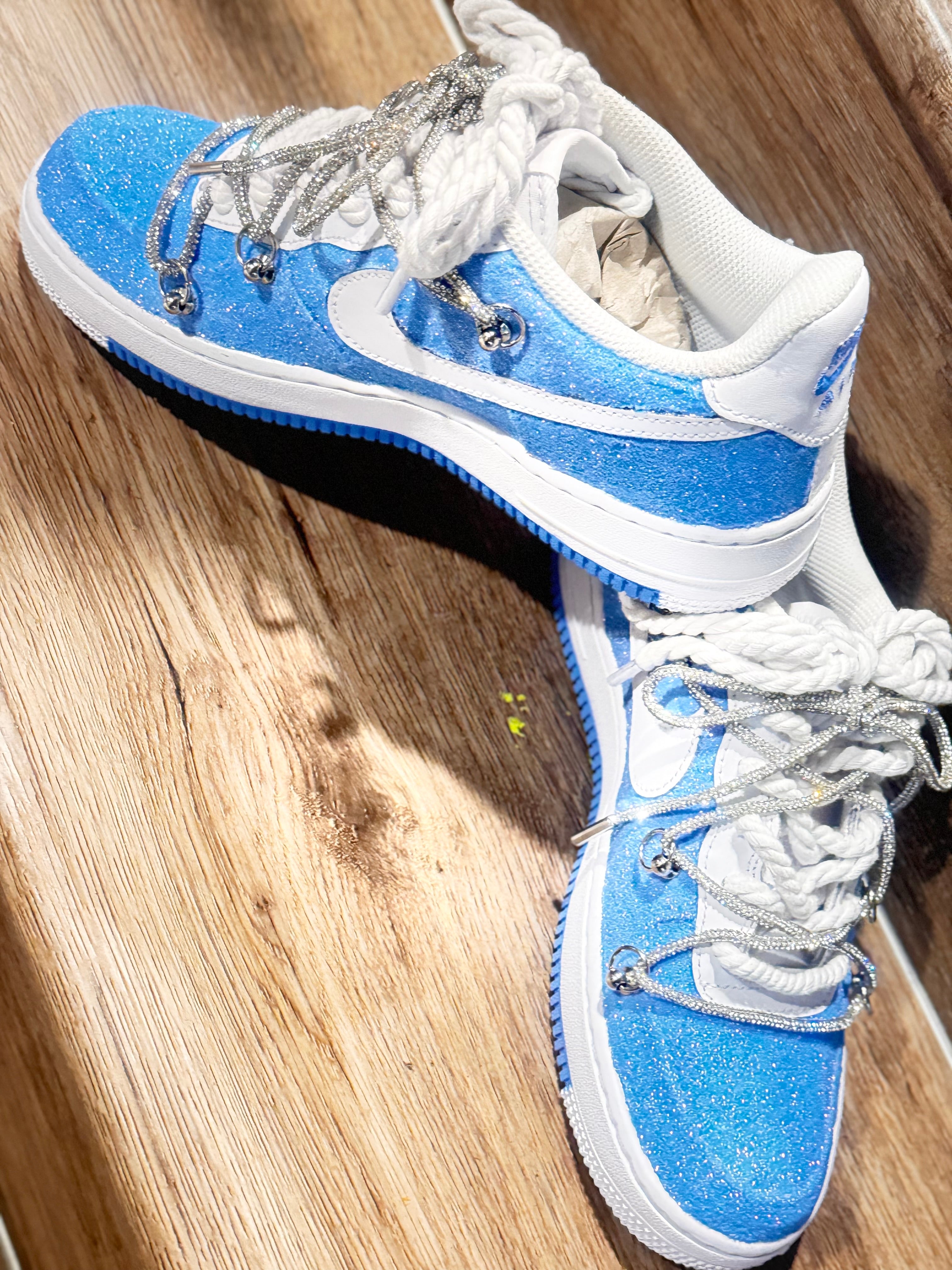 CUSTOM BABY BLUE GLITTER