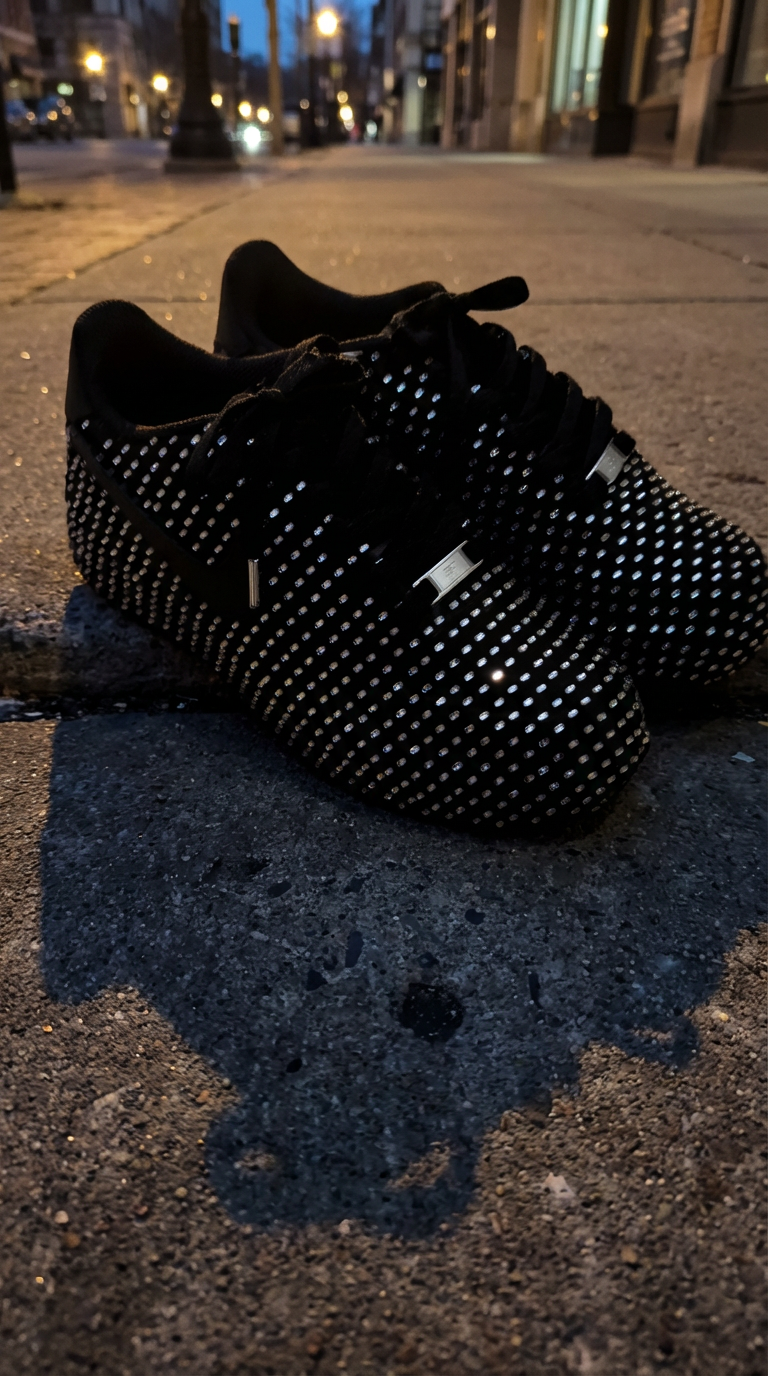 Black Rhinestone AF1