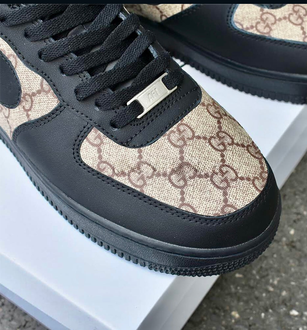 Custom black monogram af1