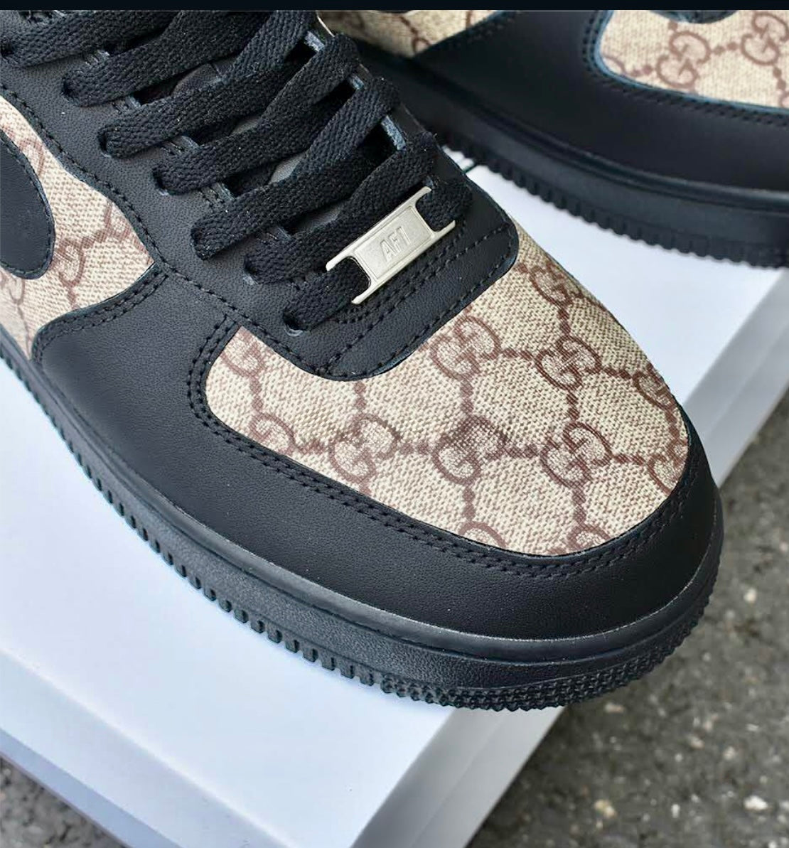Custom black monogram af1