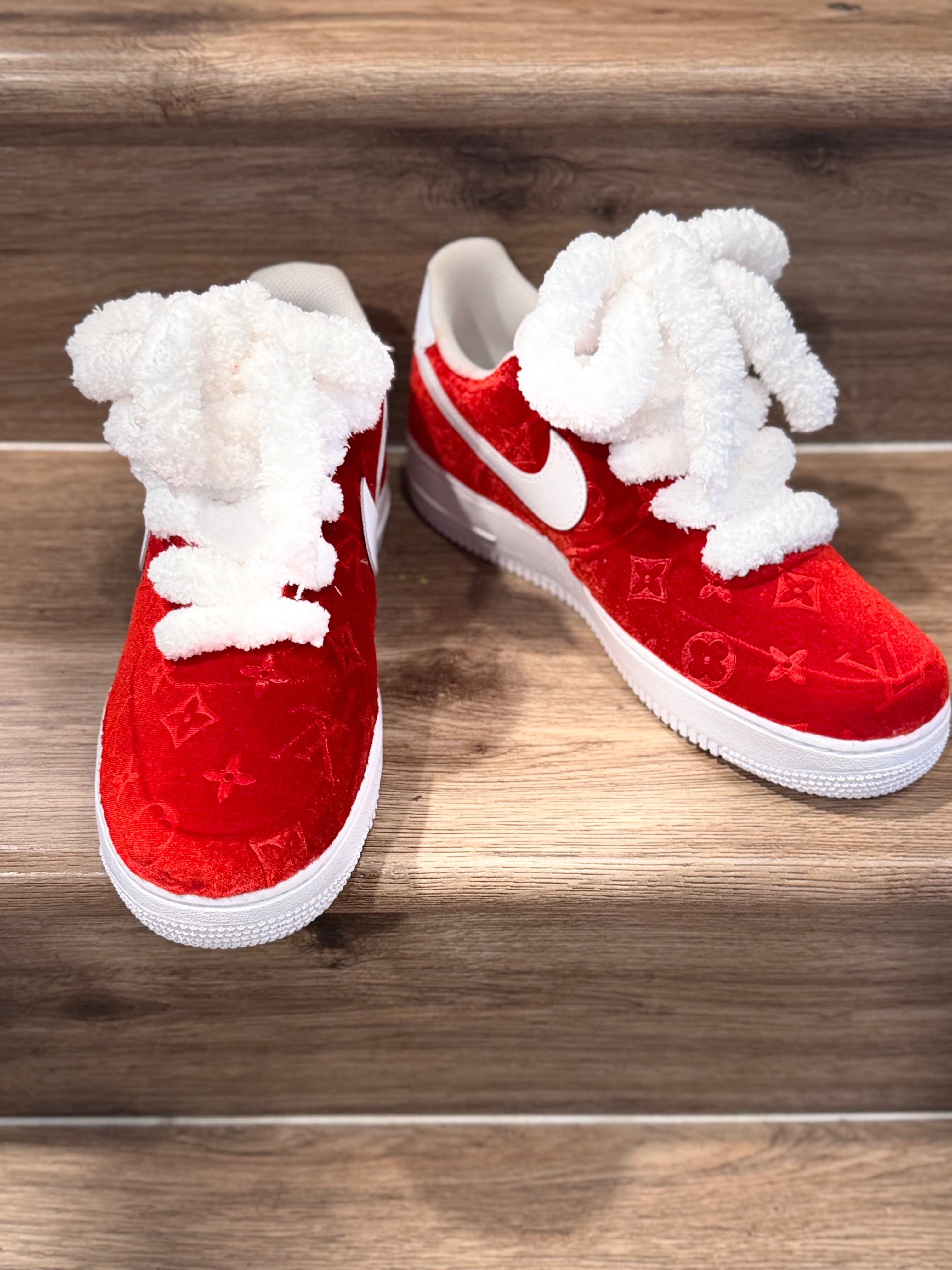 Red Bottom Lv velvet AF1