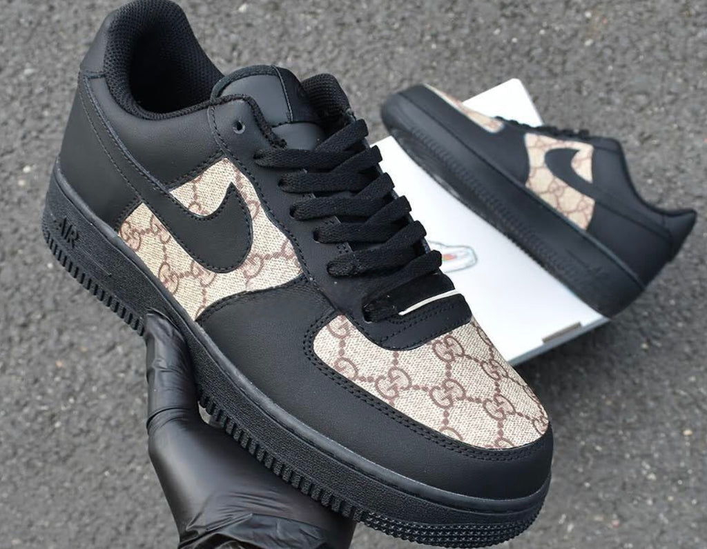Custom black monogram af1