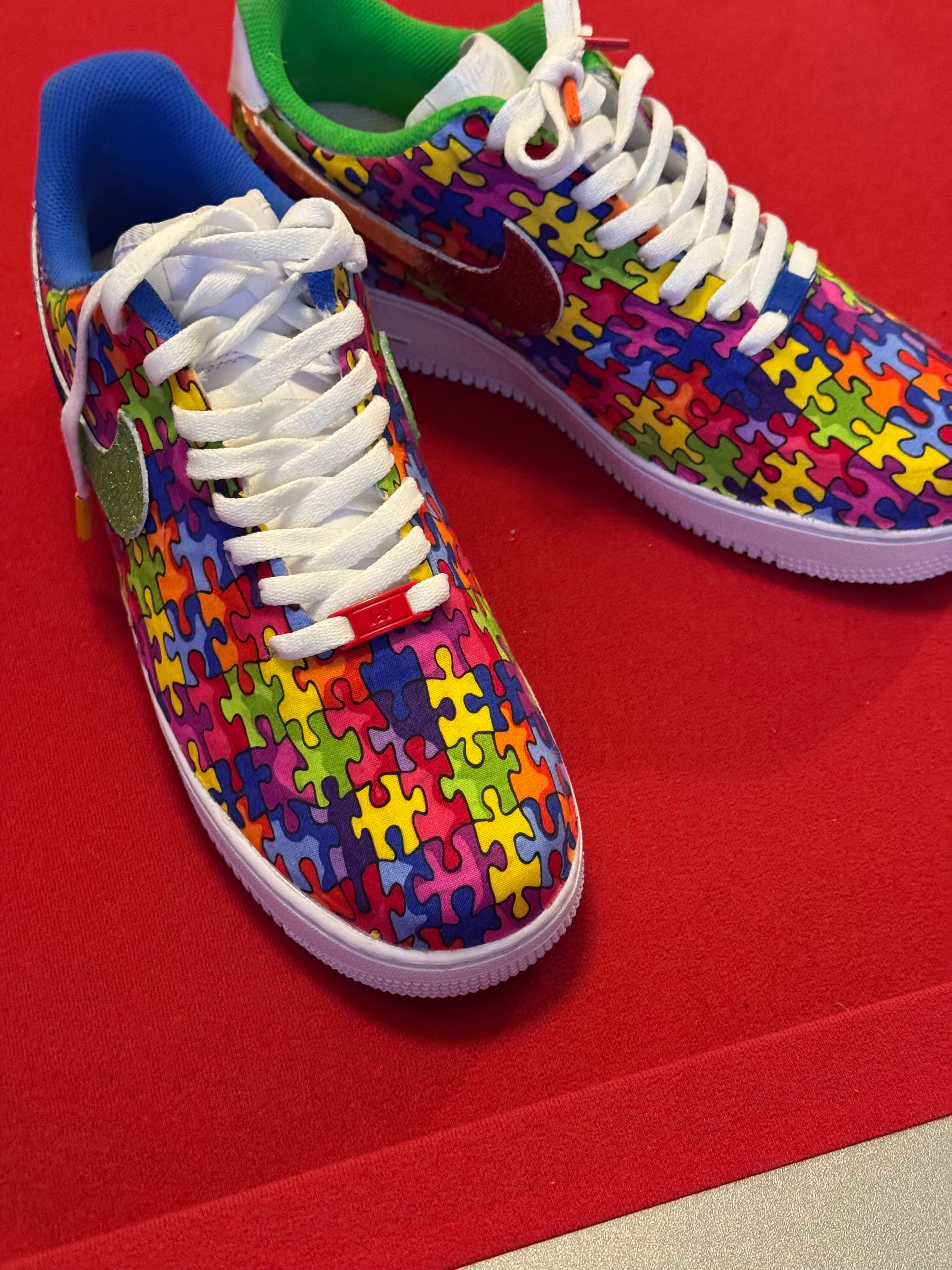 Autism Awareness Glitter Custom AF1
