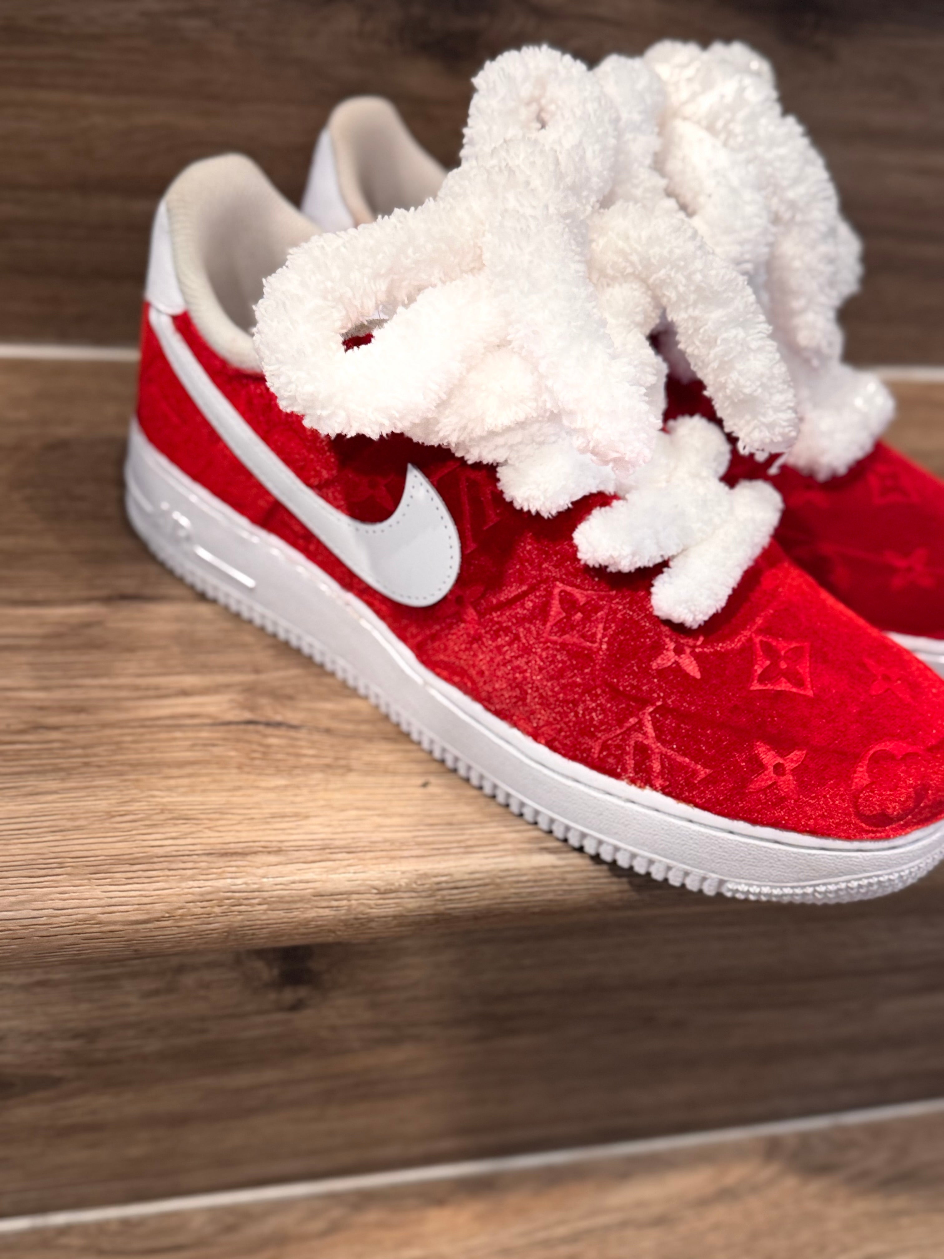 Red Bottom Lv velvet AF1