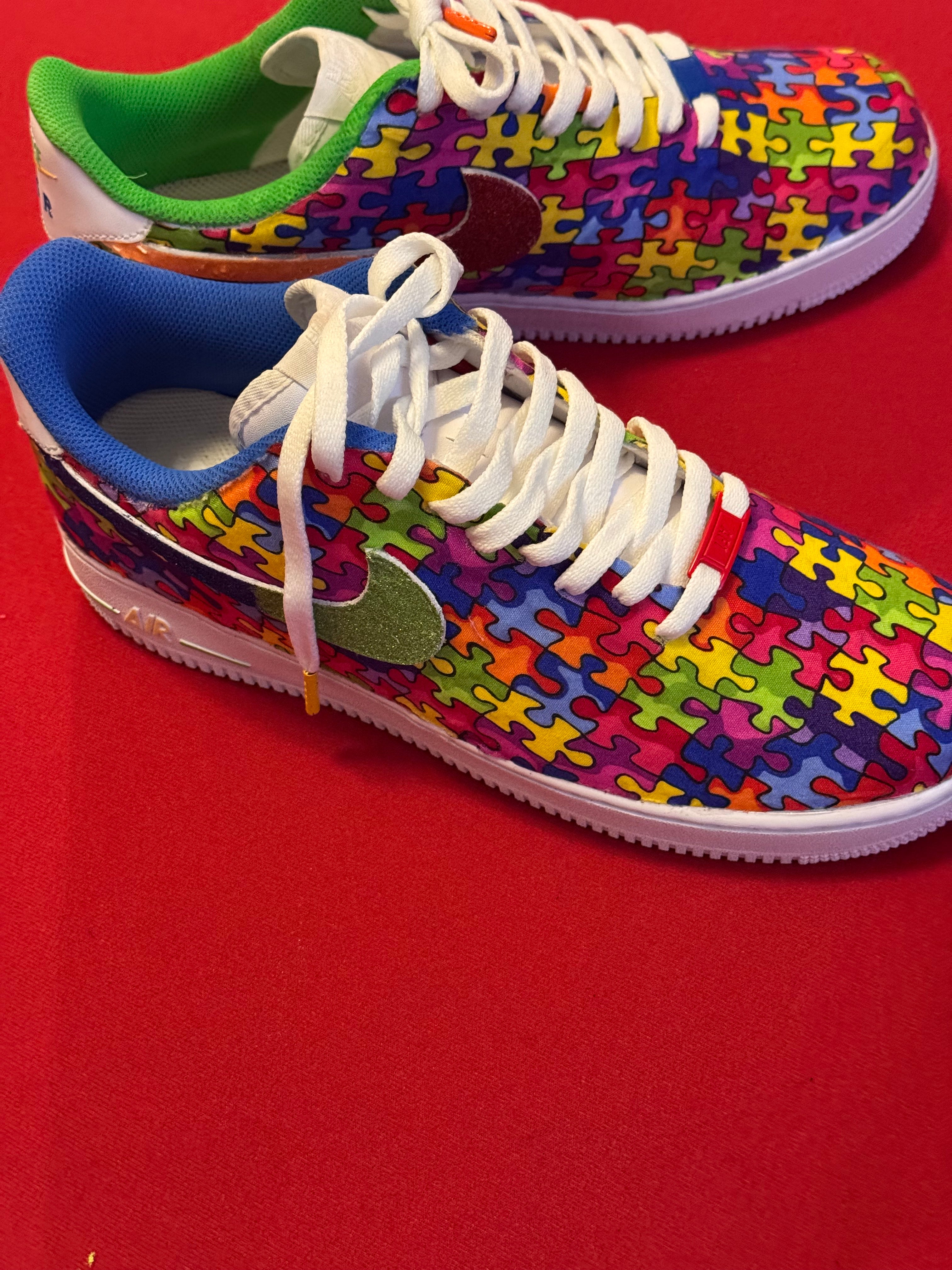 Autism Awareness Glitter Custom AF1
