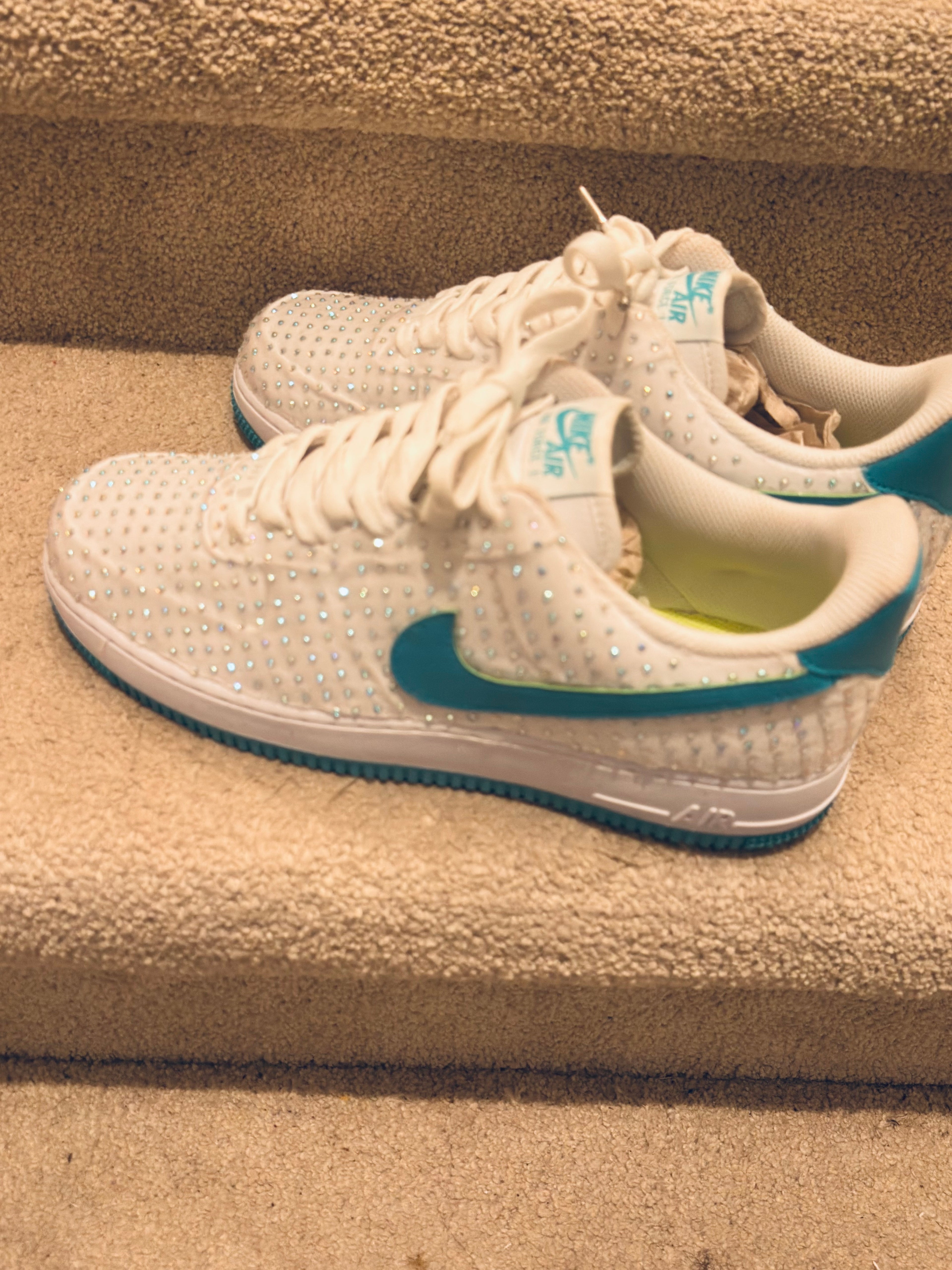 White Rhinestone af1