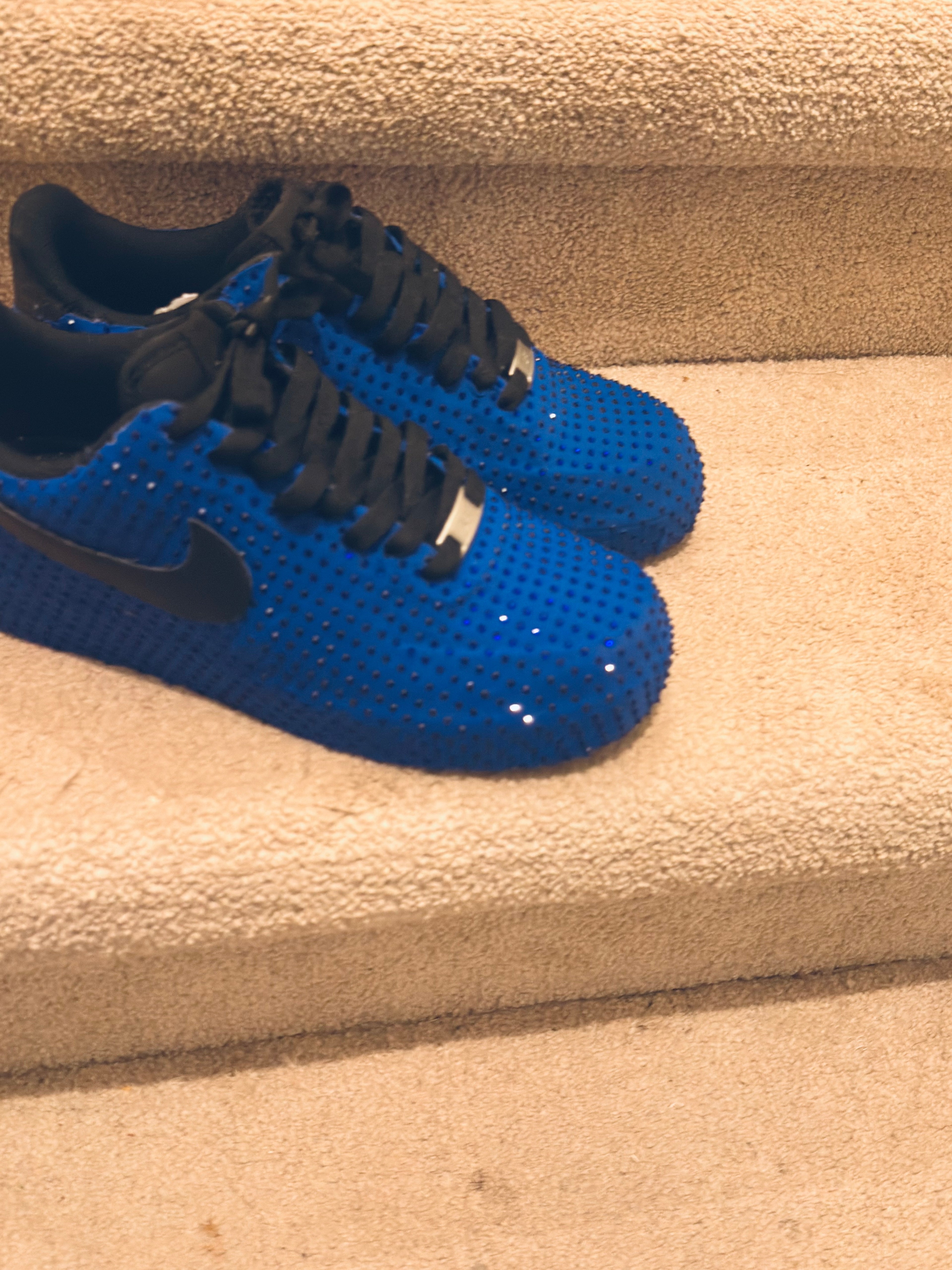 Royal Blue Custom Rhineston AF1