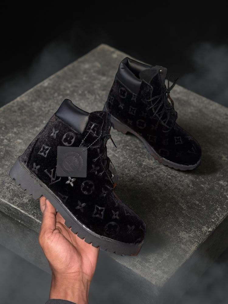 Black Velvet  Custom Timberlands