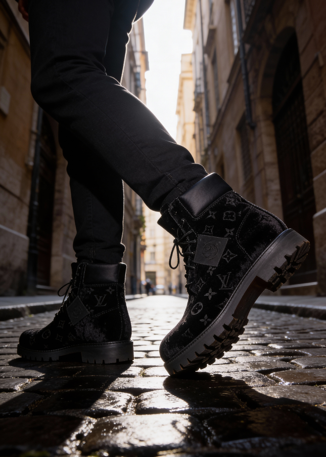 Black Velvet  Custom Timberlands