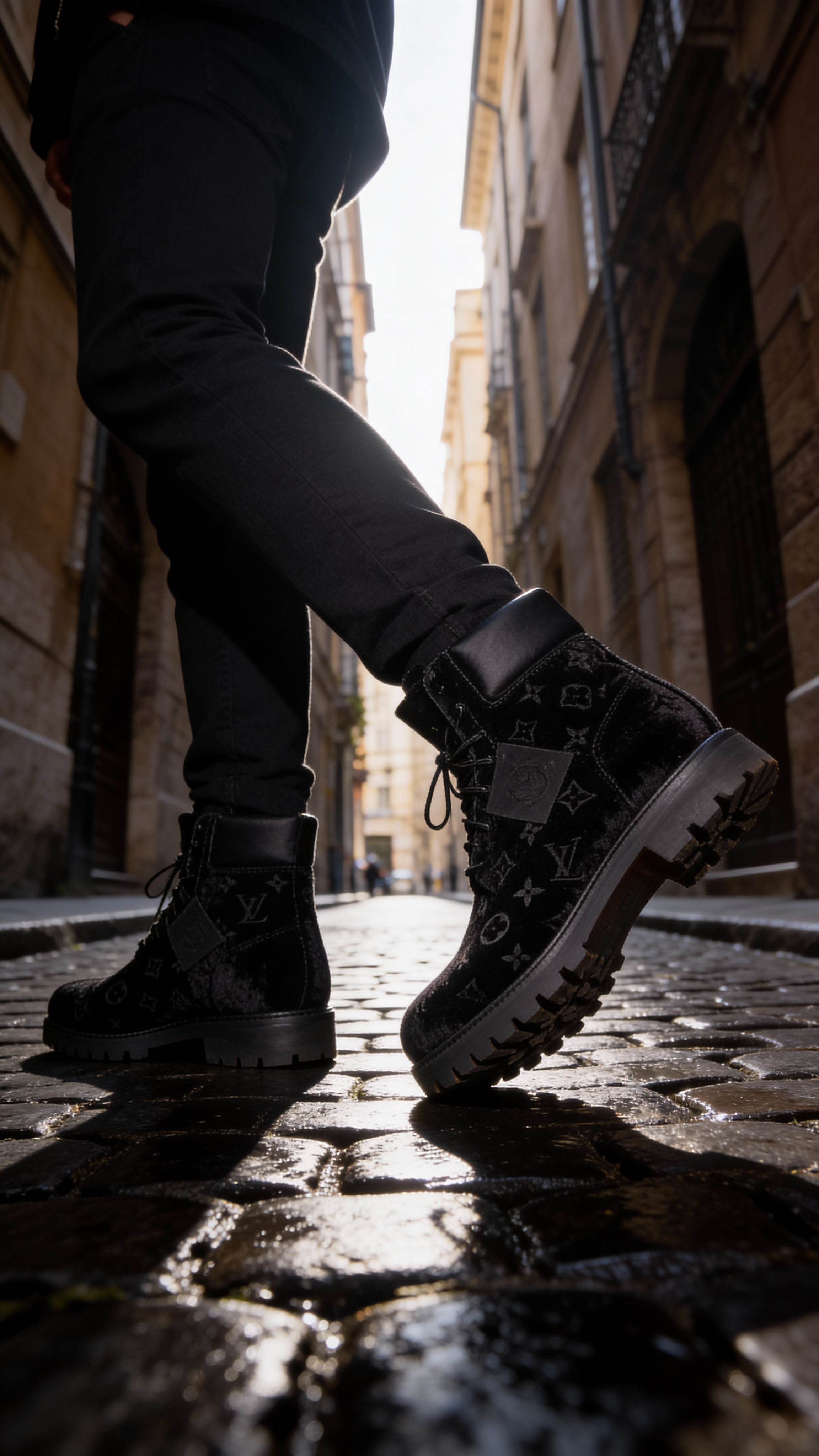 Black Velvet  Custom Timberlands