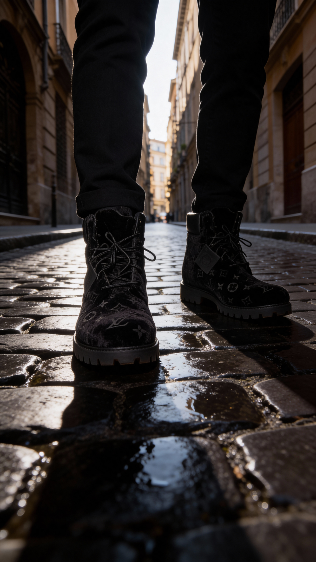 Black Velvet  Custom Timberlands