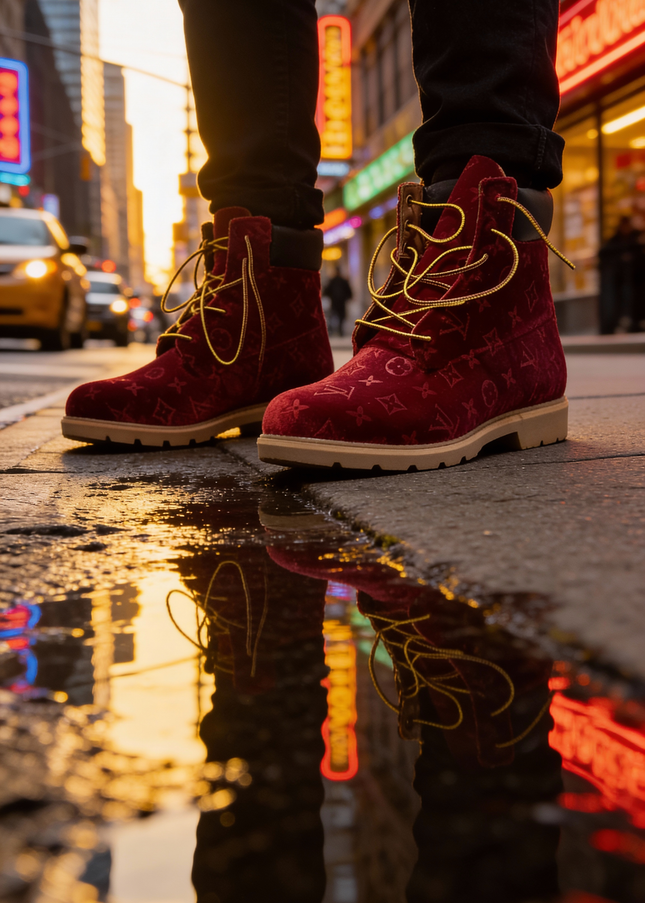 Velvet candy apple timberlands