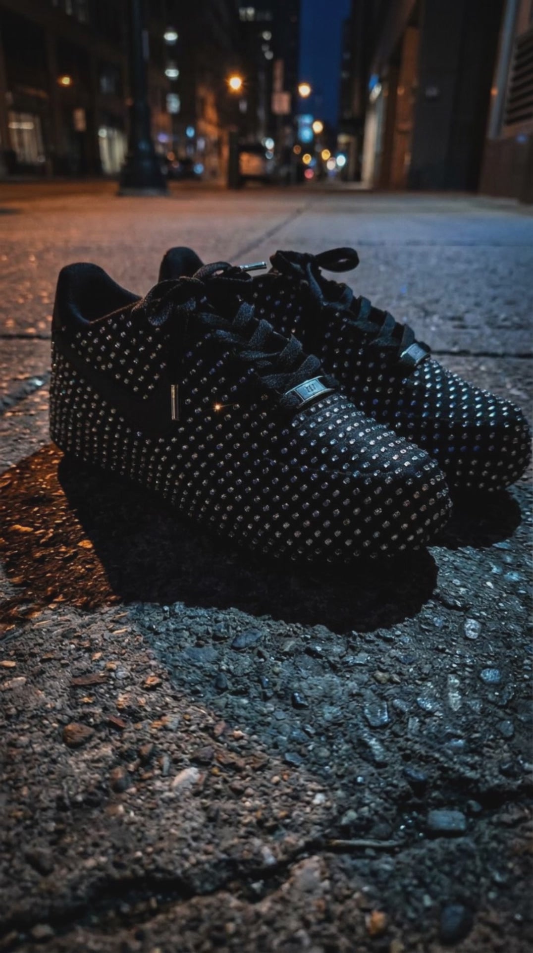 Black Rhinestone AF1