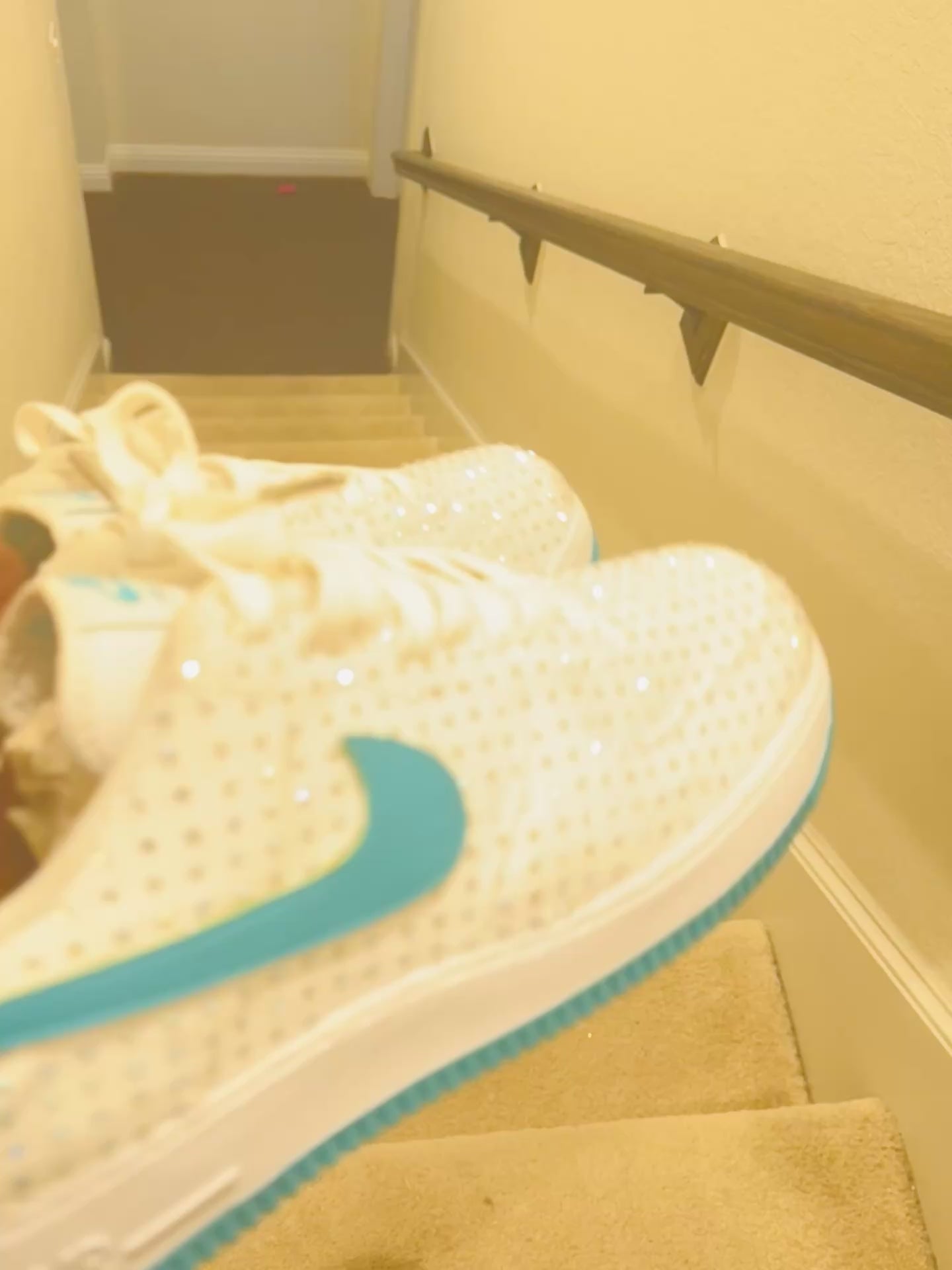 White Rhinestone af1