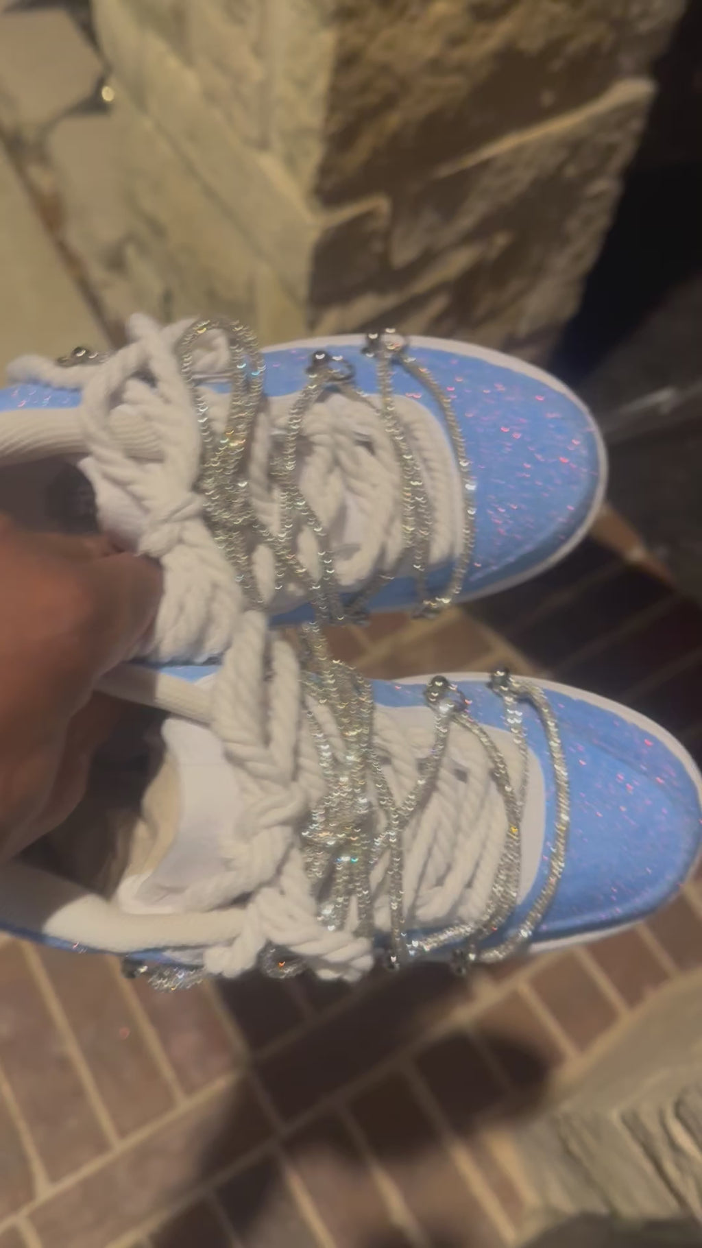 Baby Blue Glitter AF1