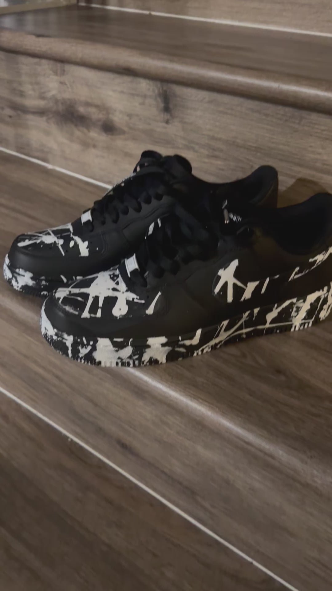 White & Black AF1 Splatter