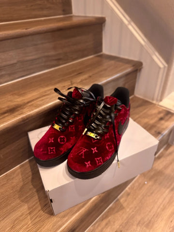 custom Lv velvet with gold